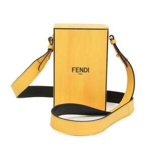 FENDI Yellow Leather Shoulder Bag